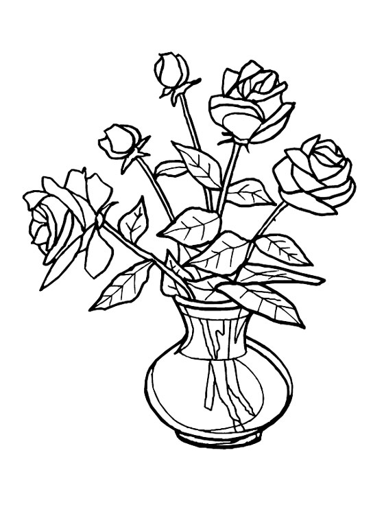 560x736 Free Drawing Of Flowers In A Vase Clipart Best Flower Vase