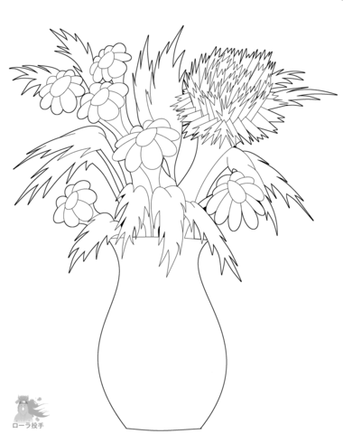 380x480 Flowers In Vase Coloring Page Free Printable Coloring Pages