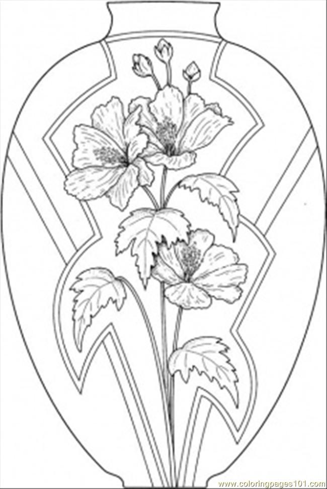 650x972 Flower Page Printable Coloring Sheets Coloring Pages Vase Wild