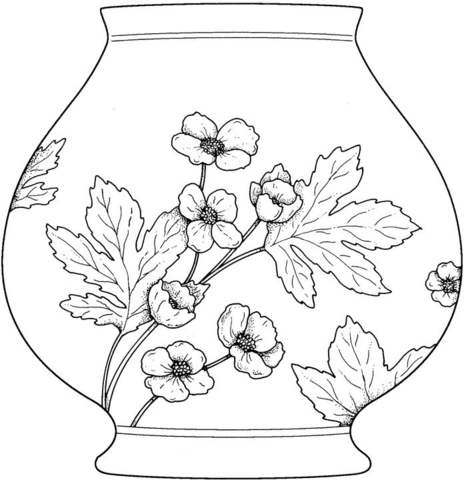 464x480 Vase Coloring Page Free Printable Coloring Pages