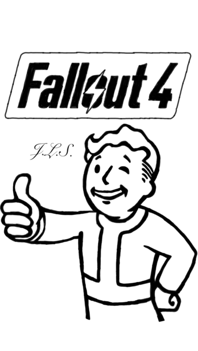 400x710 Fallout 4 Vault Boy. By Britishpale