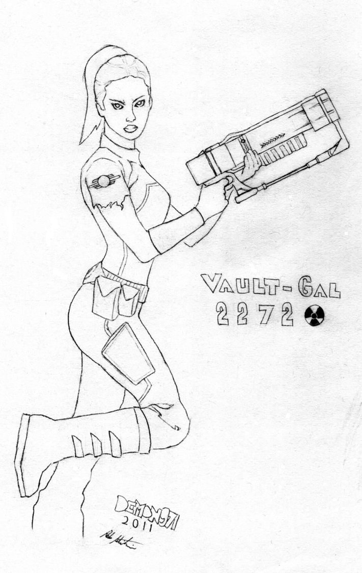 711x1125 Fallout Vault Girl By Demon971