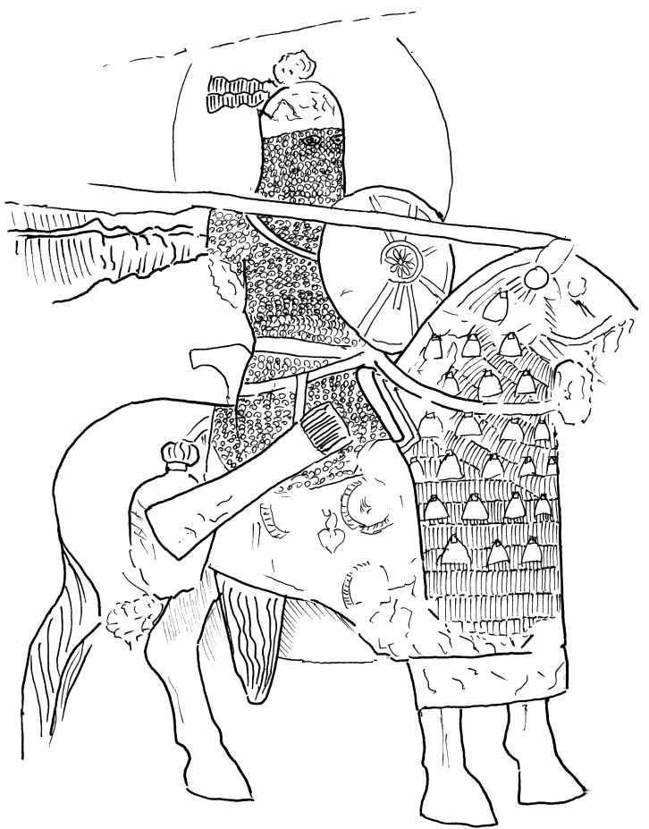 726x927 Late Sasanian Armored Horseman In The Interior Of The Vault