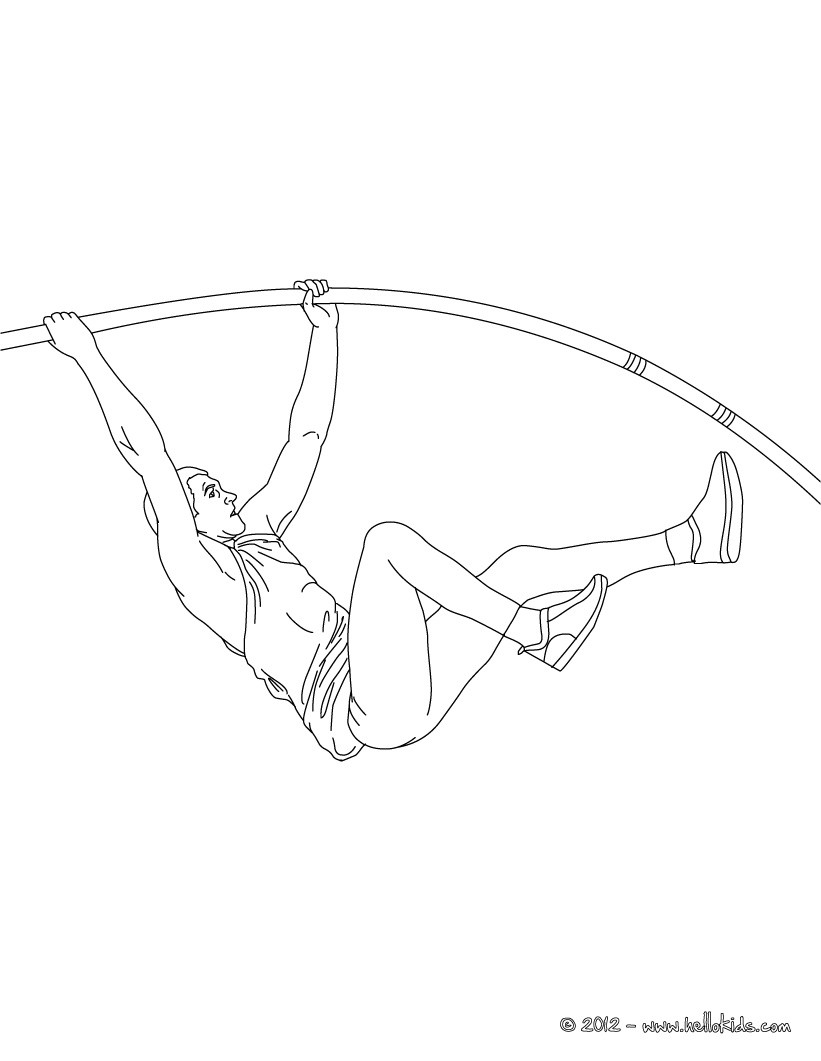 821x1061 Pole Vault Athletics Coloring Pages