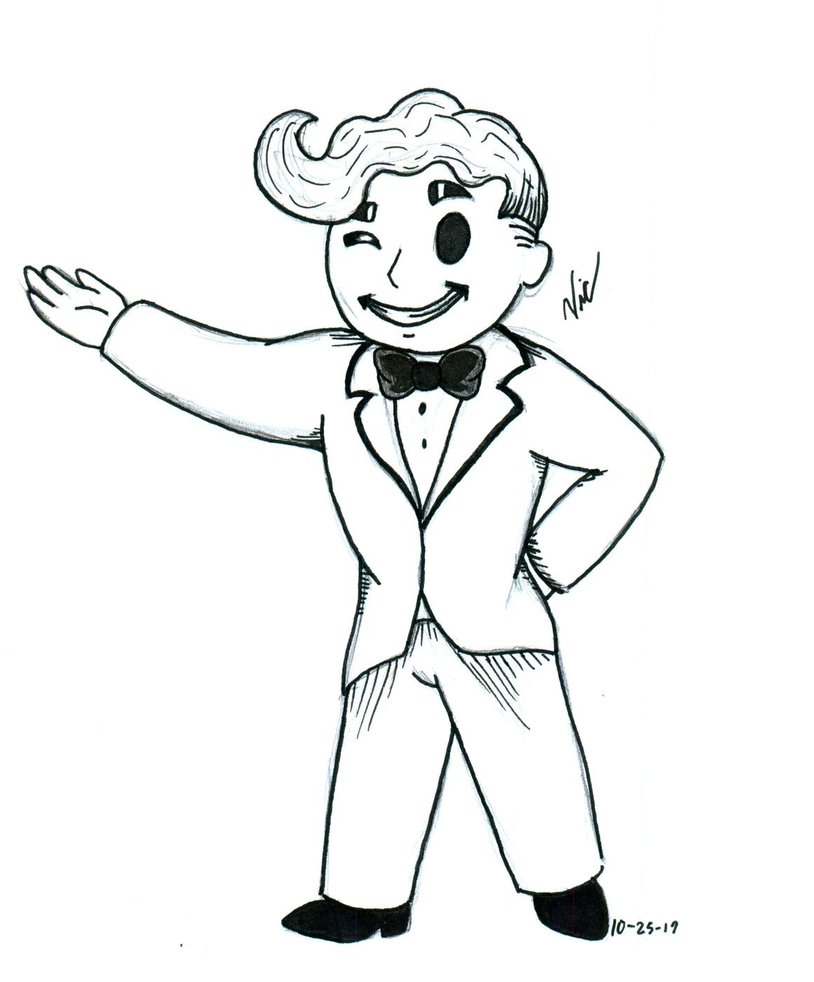 814x982 Sophisticated Vault Boy By Victoriavaporeon