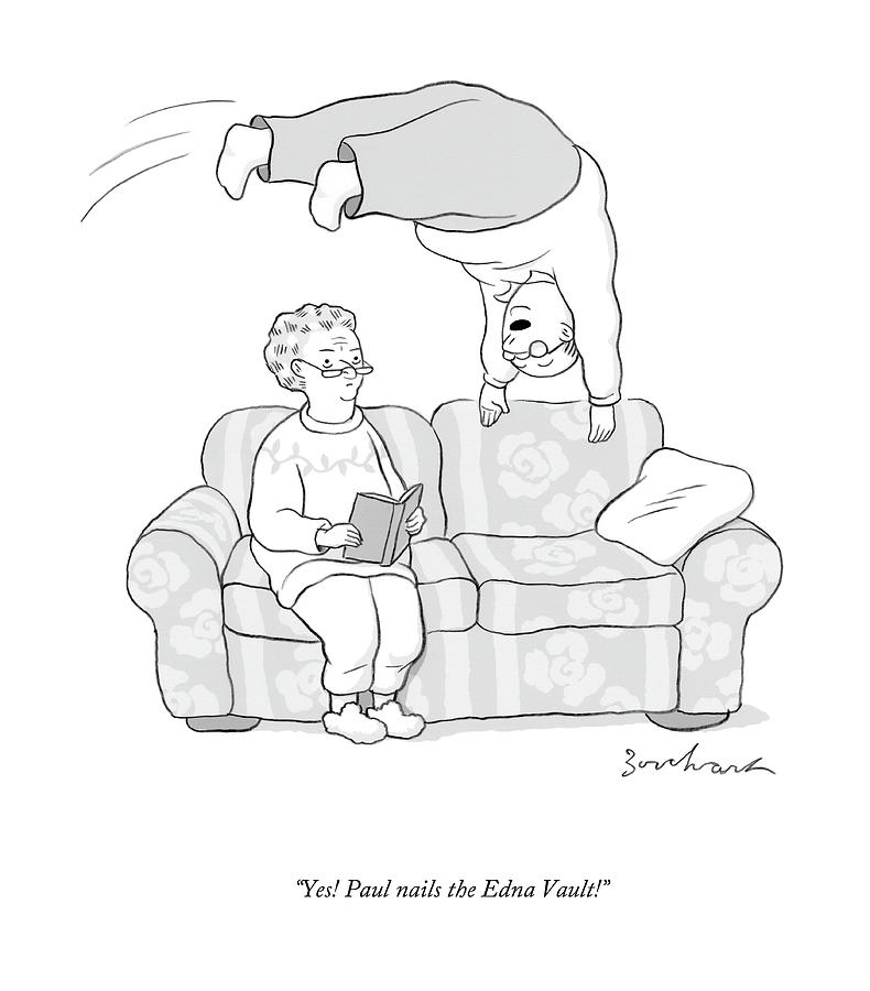 790x900 Yes! Paul Nails The Edna Vault! Drawing By David Borchart