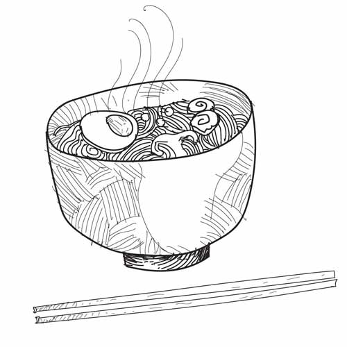 500x500 Noodle Illustration Vector Drawing Quality Vectors And Drawings.