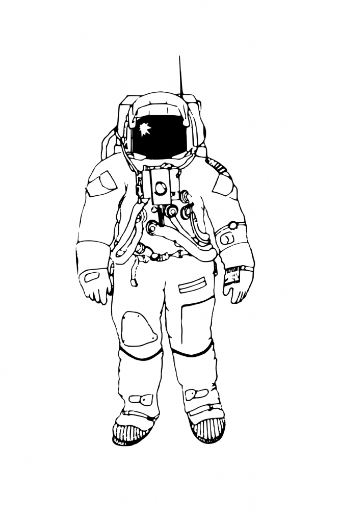 667x1024 Spaceman Drawing Vector (Svg, Png)