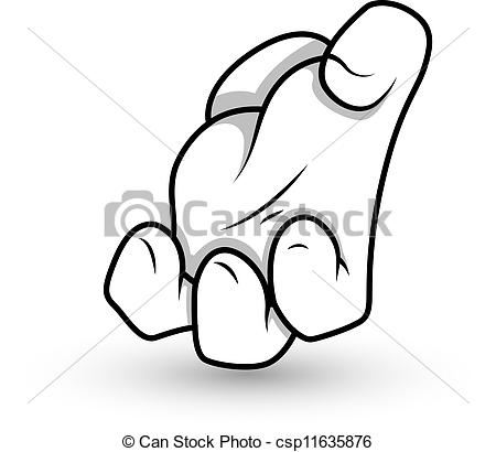 450x410 Conceptual Design Art Of Cartoon Hand Crush Gesture Vector