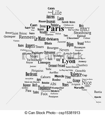 430x470 Text Graphic France Map Vector Clip Art