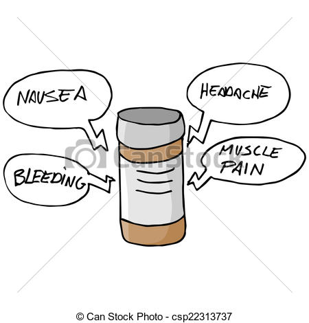 450x470 An Image Of Medication Side Effects. Vectors