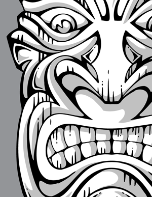 300x387 Tribal Tiki Vector Graphics Vector Genius