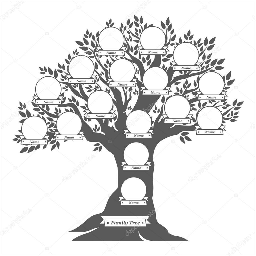 1024x1024 Hand Drawn Oak Family Tree Stock Vector Galastudio
