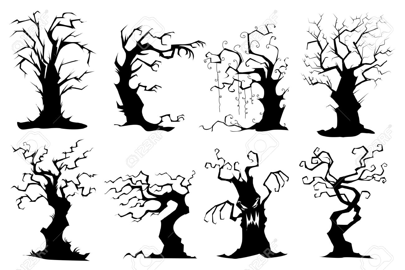 1300x866 Spooky Tree Clipart Group