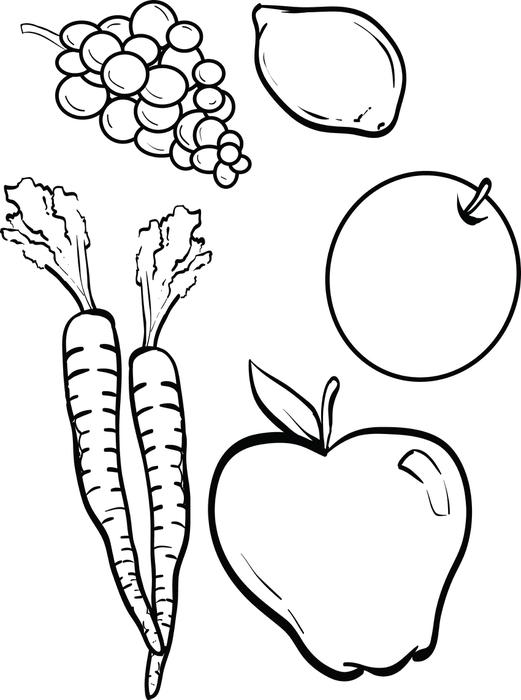 521x700 Fruit Vegetable Coloring Pages Free Printable Fruits