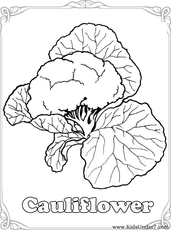 556x749 Kids Under 7 Vegetables Coloring Pages