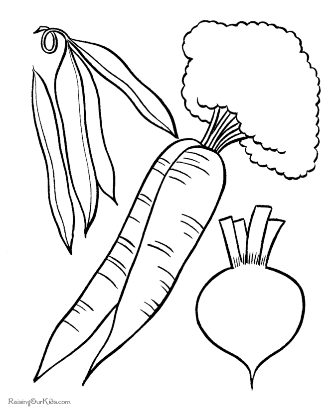 670x820 Vegetables Picture To Print And Color Educational Coloring Pages