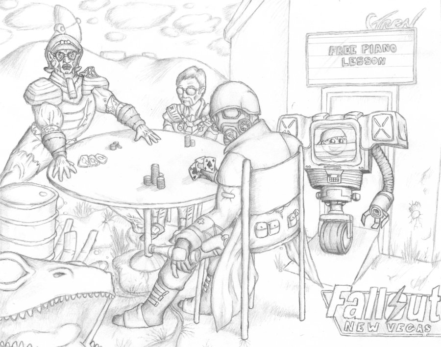 900x708 Fallout New Vegas Card Table By Greythegamer