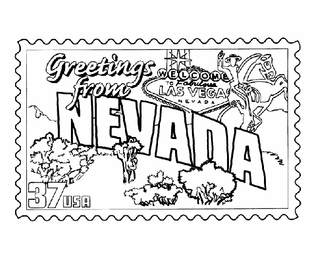 650x531 Usa Printables Nevada State Stamp