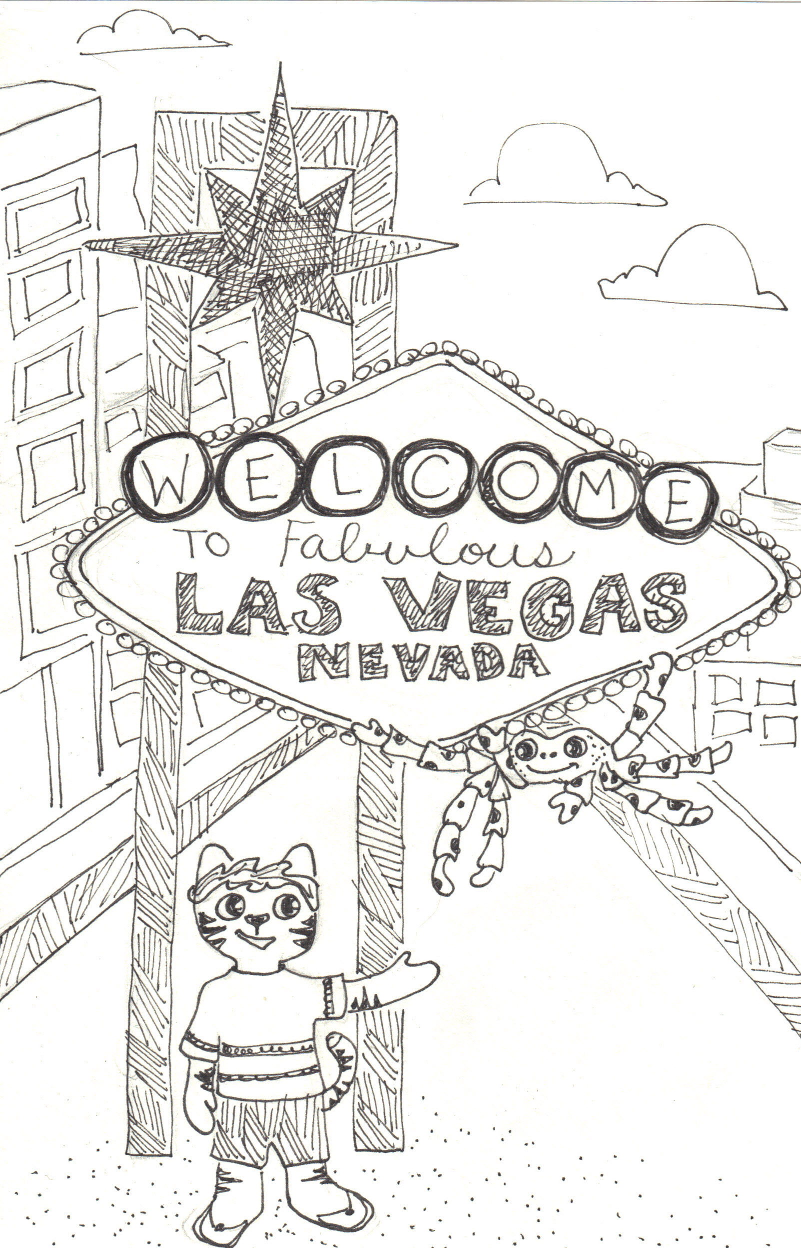 1603x2496 Welcome To Las Vegas. What A Cat! The Crafty Sisters