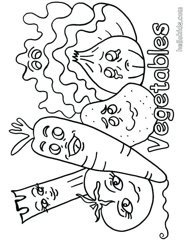 618x798 Fruits And Vegetables Coloring Pages Vegetable Coloring Sheets