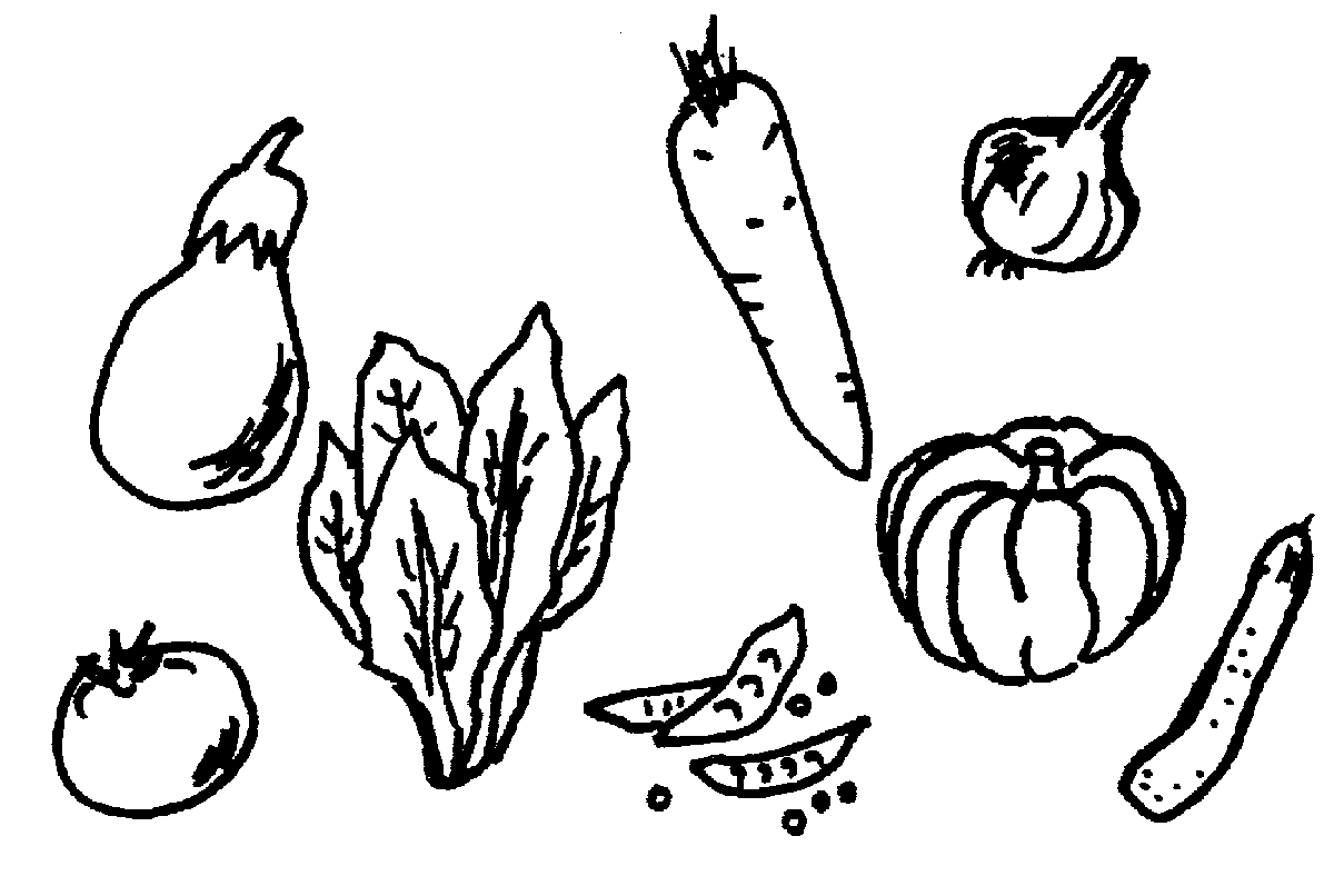 1200x797 Fruits Amp Vegetables Clipart Black And White