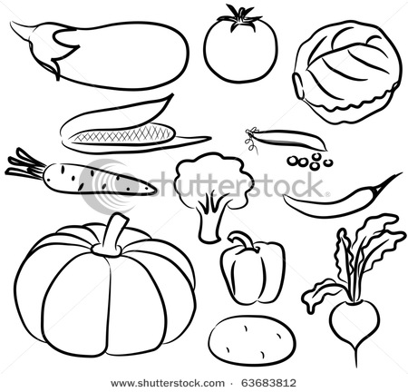 450x432 Fruits And Vegetables Clip Art Black And White Drawings Of Animals