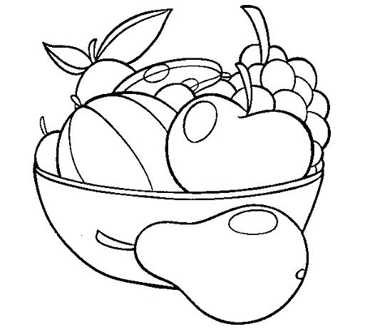 512x462 Fruit Basket Coloring Pages