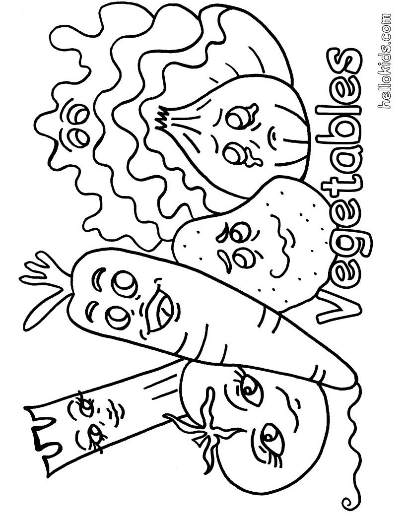 820x1050 Exquisite Ideas Fruit And Vegetable Coloring Pages Healthy