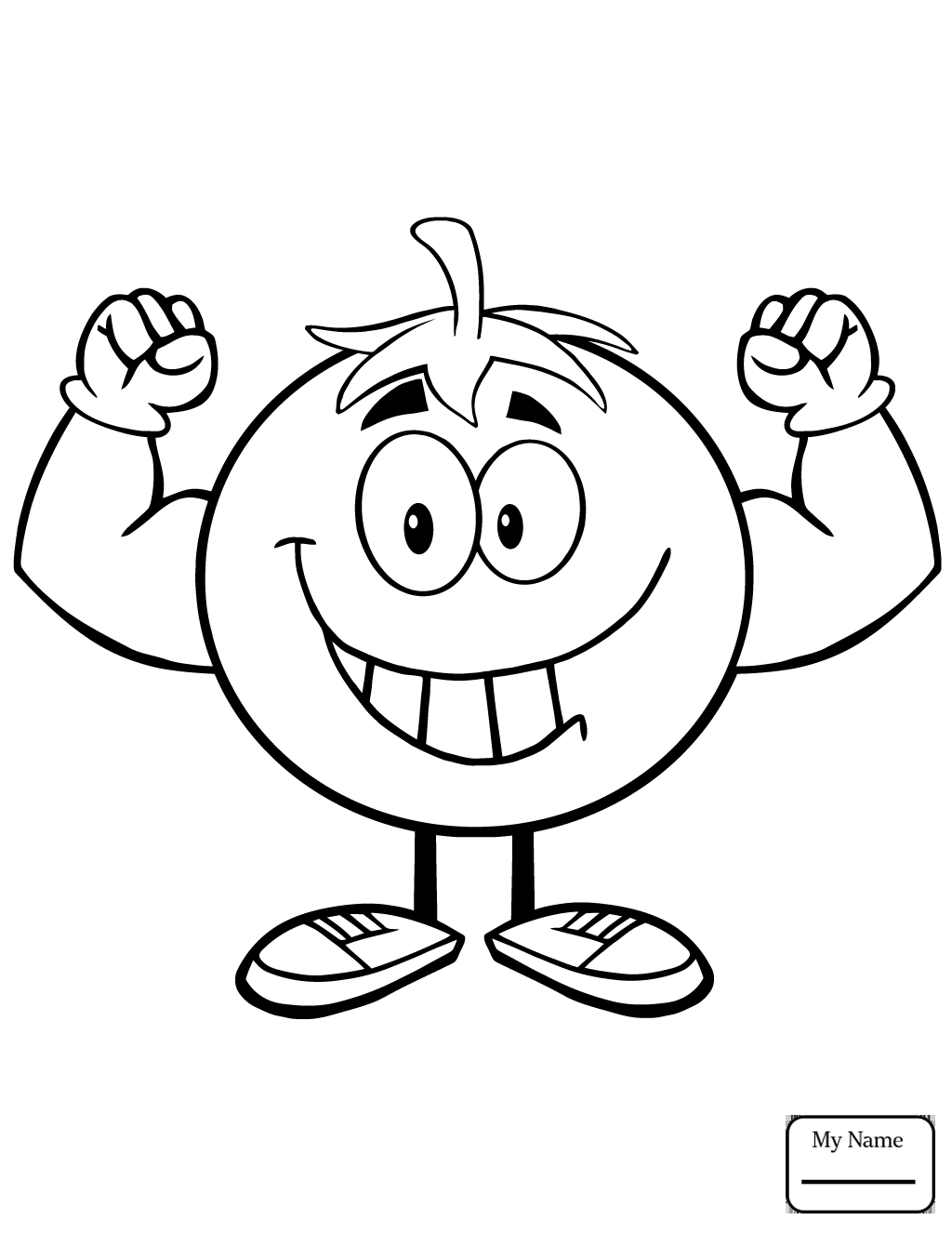 1024x1326 Vegetables Cartoon Tomato Character Running Coloring Pages