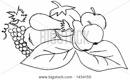 450x278 Fruits And Vegetables Drawing