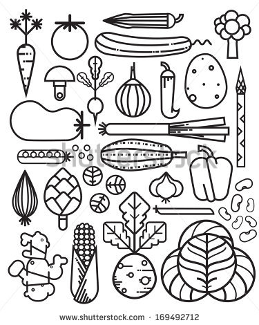 375x470 Drawn Vegetables Simple