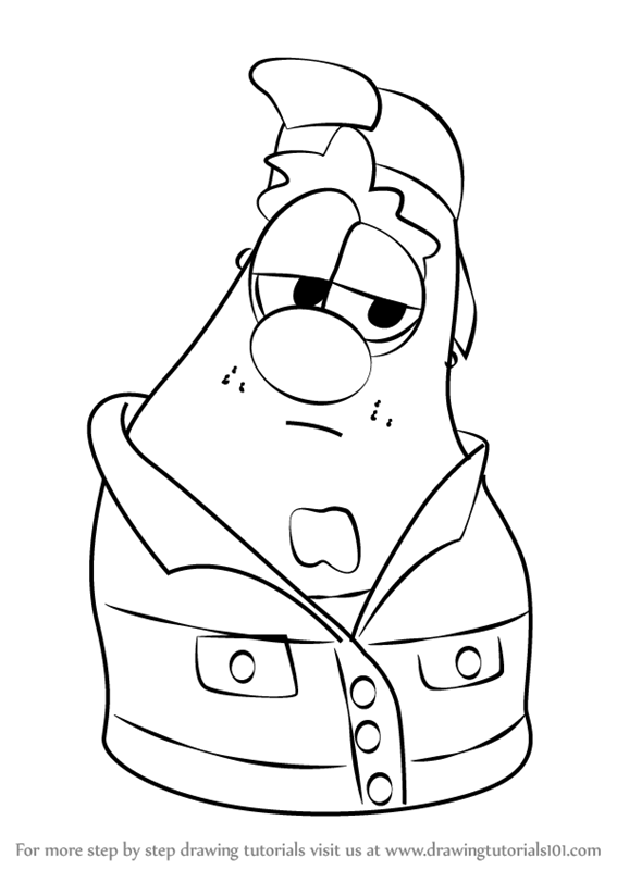 567x800 Learn How To Draw Don Gourdon From Veggietales (Veggietales) Step