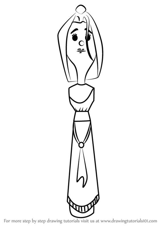 566x800 Learn How To Draw Esther From Veggietales (Veggietales) Step By