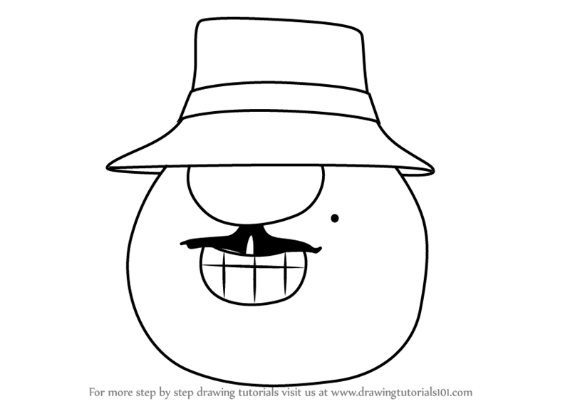 800x567 Learn How To Draw Mr. Lunt From Veggietales (Veggietales) Step By