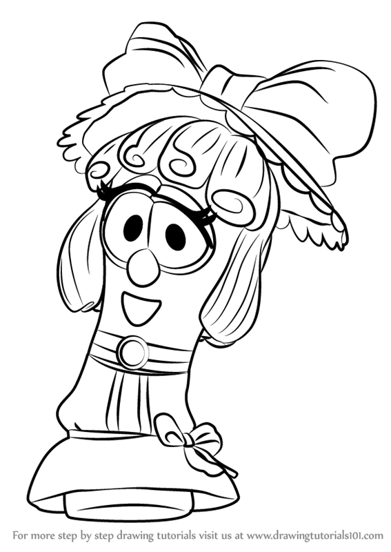 567x800 Learn How To Draw Sara Crewe From Veggietales (Veggietales) Step