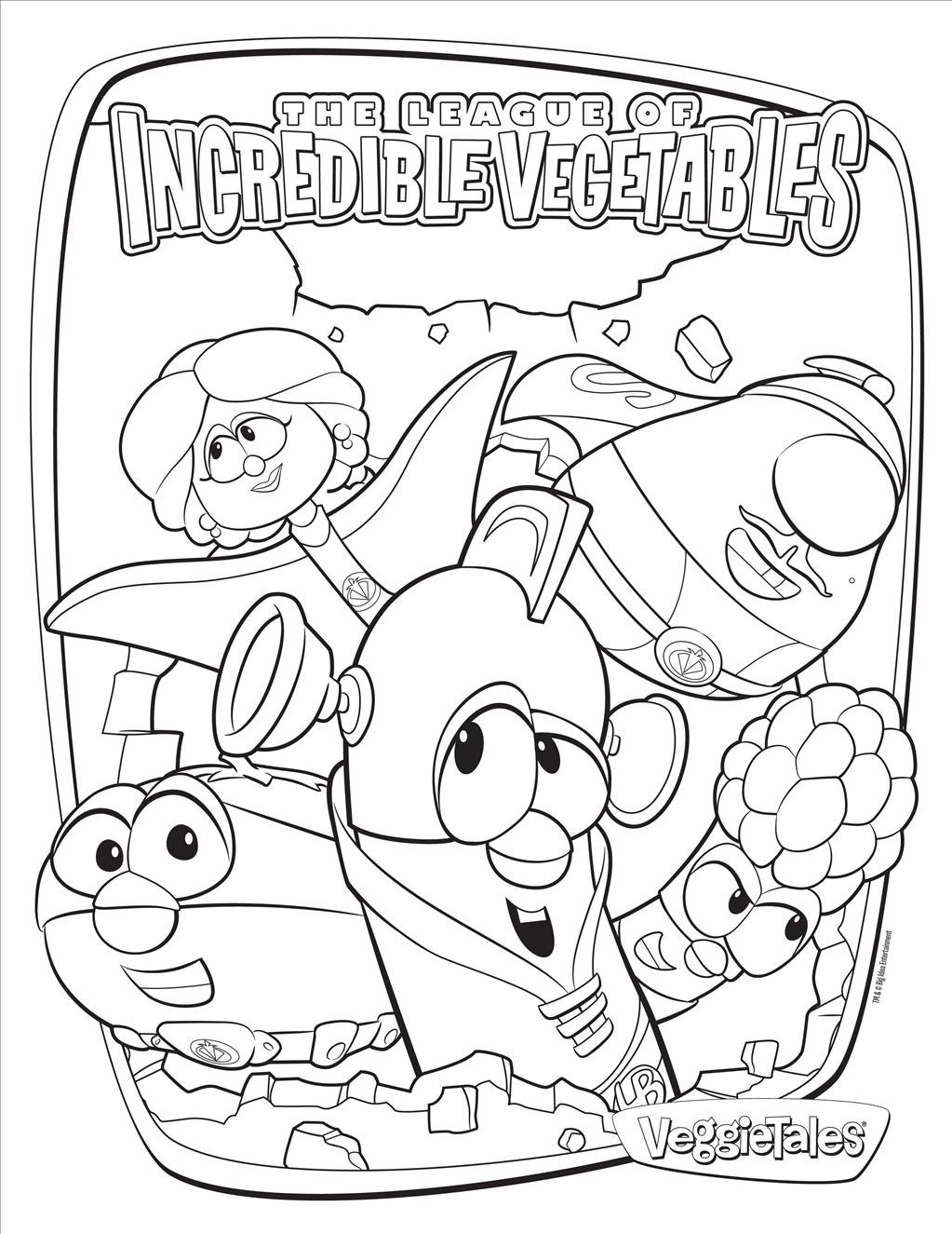 Veggietales Madame Blueberry Coloring Page Coloring Pages