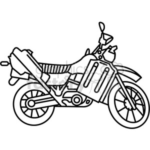 300x300 Royalty Free Military Armored Motorcycle Vehicle Outline 397975