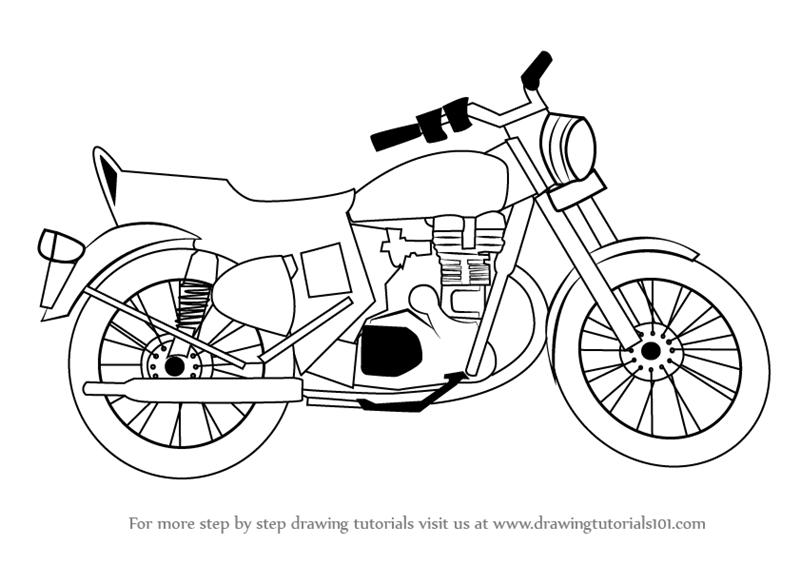 800x565 Inspiration Motor Cycle Drawing How To Draw Vehicles Motorcycles