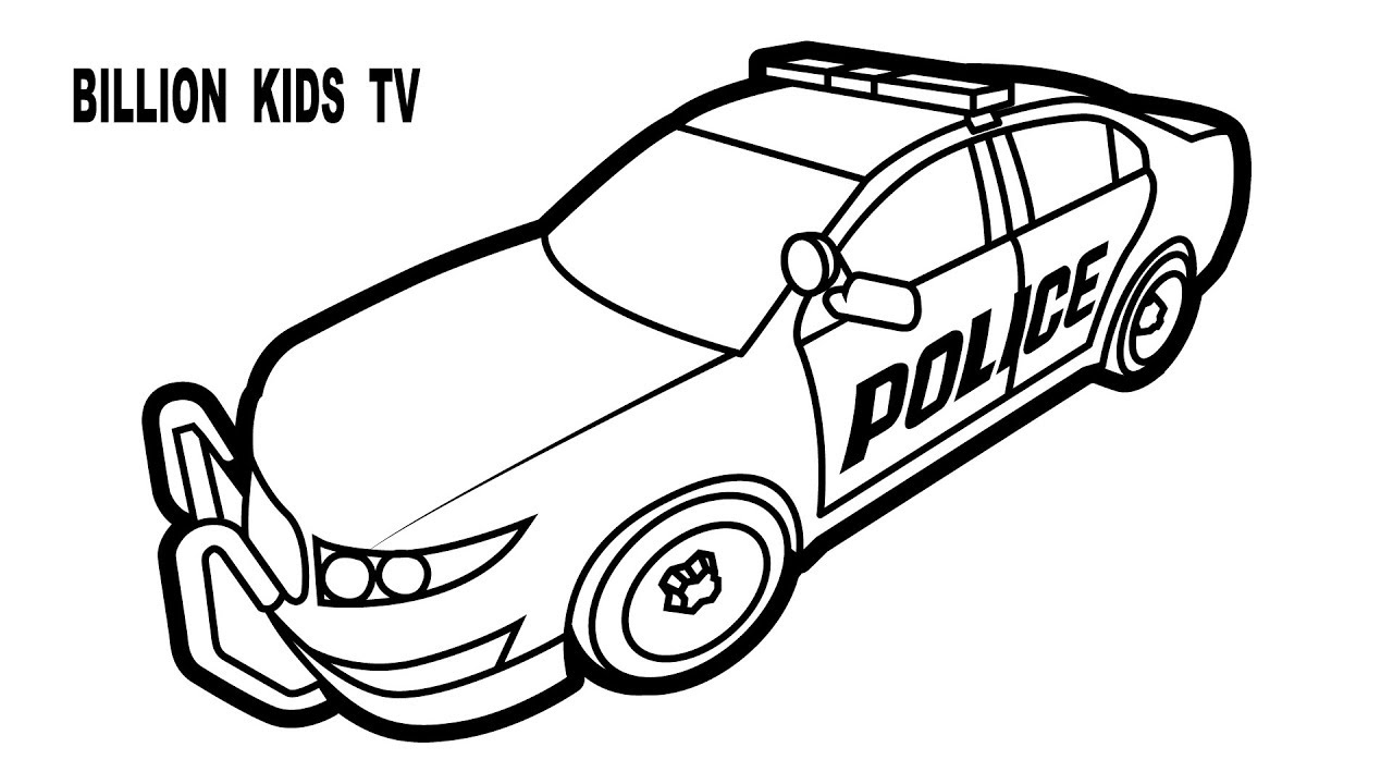 1280x720 Colors Police Car Coloring Pages, Vehicles Video For Kids