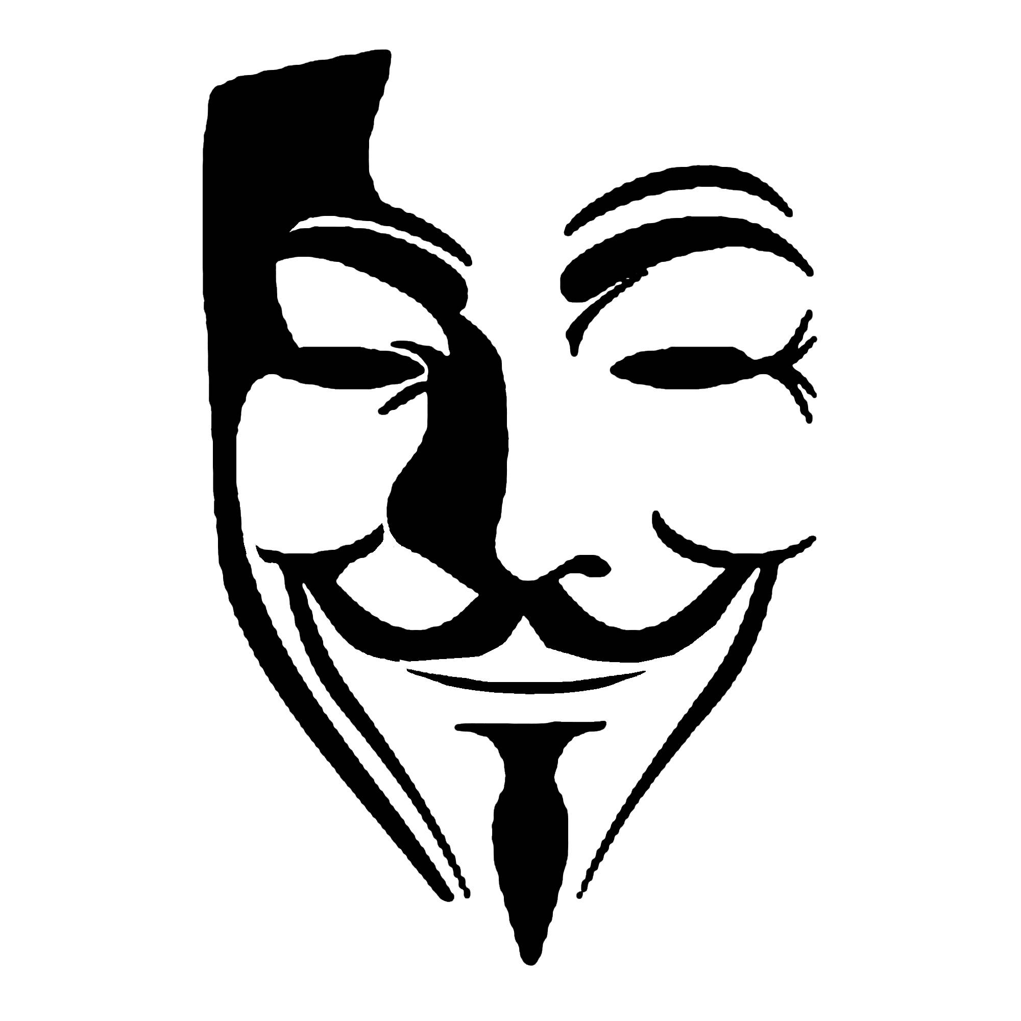 2000x2000 Anonymous Mask Drawing Guy Fawkes Mask Clipart