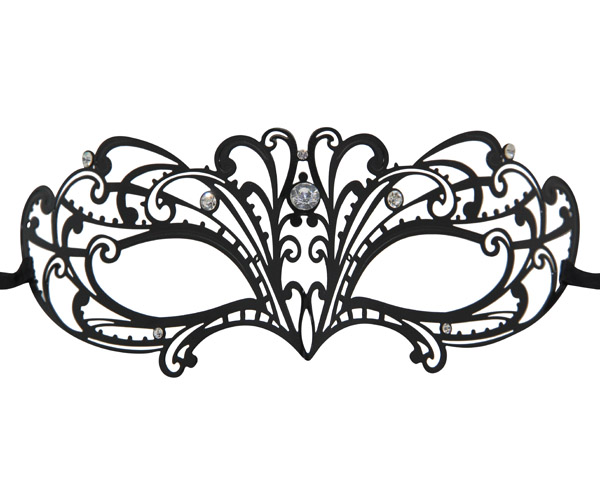 600x500 Metal Butterfly Wave Filigree Masquerade Mask