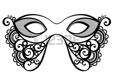 450x315 Beautiful Masquerade Mask Vector , Patterned Design Royalty Free