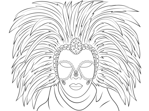 480x358 Venetian Mask Coloring Page Free Printable Coloring Pages
