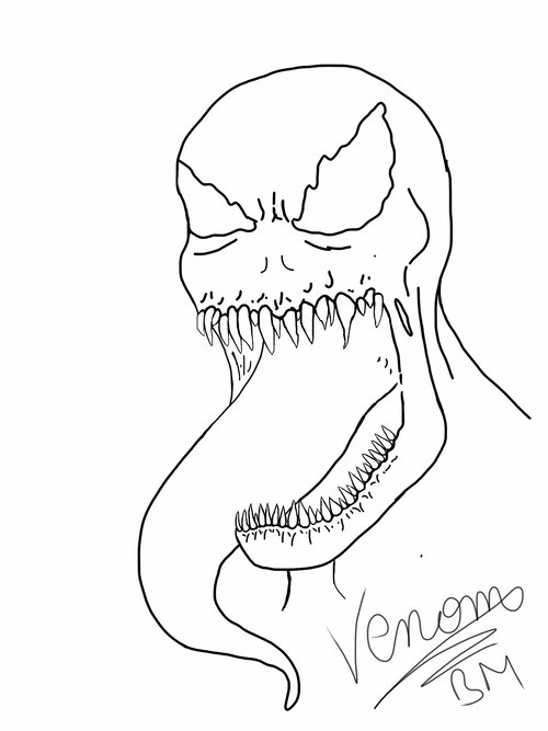 Venom Face Drawing at GetDrawings | Free download