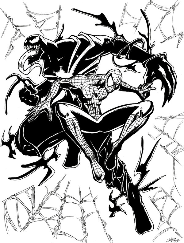 600x789 Spider Man And Venom By Thedeviantarchitect