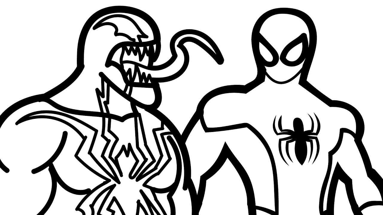 1280x720 Venom, Spiderman Enemy Coloring Pages Printable