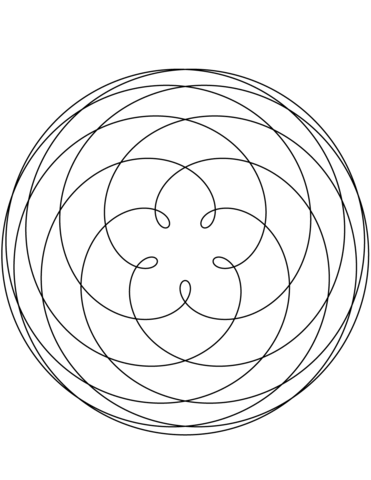 371x480 Pentagram Of Venus Mandala Coloring Page Free Printable Coloring