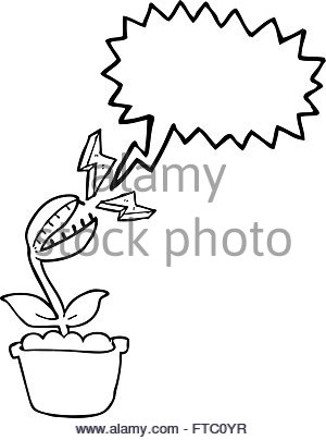 300x404 Freehand Drawn Cartoon Venus Fly Trap Stock Vector Art