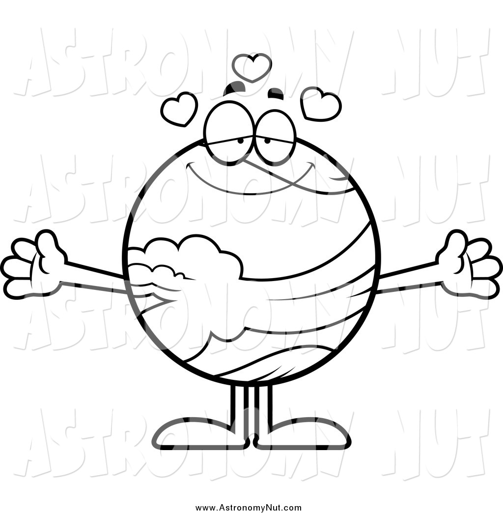 1024x1044 Clipart Of A Black And White Loving Planet Venus With Open Arms By